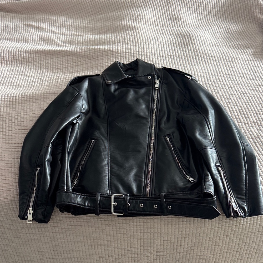 Zara Black Leather Jacket